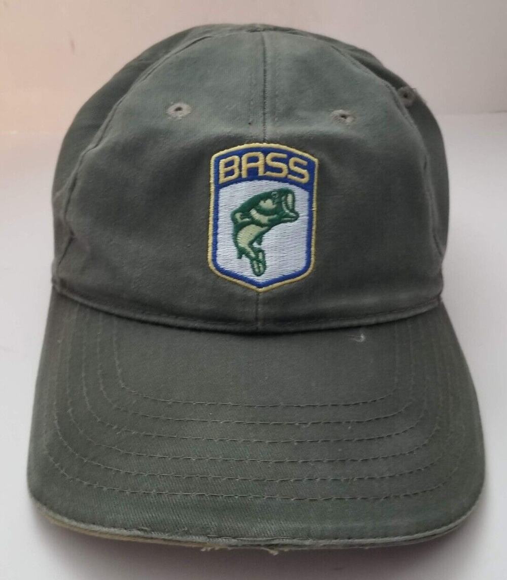 Bass Member K Products Headwear Baseball Cap Hat Mens Adjustable Green Fishing